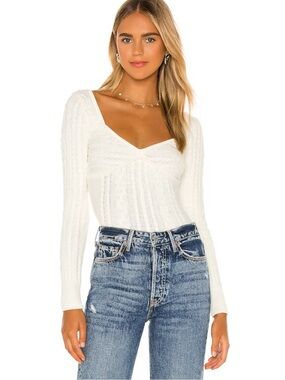 MAJORELLE Fallone Sweater in Cream Size Small